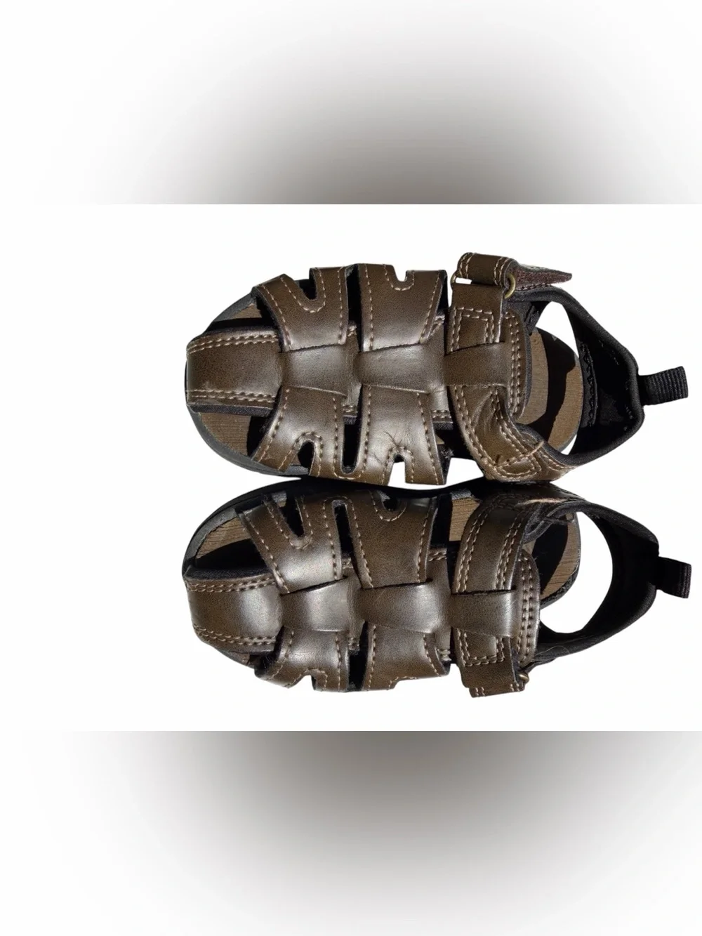 Brown Leather Strappy Sandals size 7 toddler